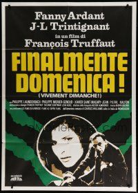 6a731 CONFIDENTIALLY YOURS Italian 1p '83 Francois Truffaut's Vivement Dimanche, Trintignant