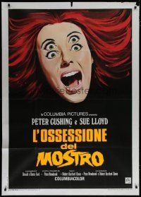 6a733 CORRUPTION Italian 1p '69 great creepy different art of screaming woman with four eyes!