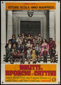 6a753 DOWN & DIRTY Italian 1p '76 Ettore Scola's Brutti sporchi e cattivi, cool cast portrait art!