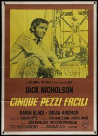6a773 FIVE EASY PIECES Italian 1p '71 great close up of Jack Nicholson, directed by Bob Rafelson!