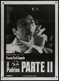 6a792 GODFATHER PART II Italian 1p '75 great different image of Al Pacino, Francis Ford Coppola!
