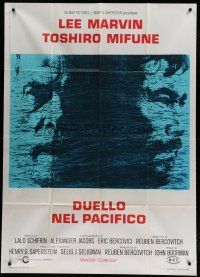 6a808 HELL IN THE PACIFIC Italian 1p '69 Lee Marvin, Toshiro Mifune, directed by John Boorman!