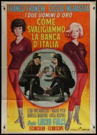 6a821 HOW WE ROBBED THE BANK OF ITALY Italian 1p '66 Lucio Fulci, bank robbers Franco & Ciccio!