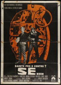 6a829 IF Italian 1p '69 Malcolm McDowell, directed by Lindsay Anderson, different grenade image!