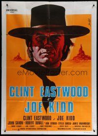 6a840 JOE KIDD Italian 1p '72 different headshot art of Clint Eastwood by Enzo Nistri!