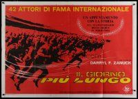6a866 LONGEST DAY Italian 1p R69 Zanuck's WWII D-Day movie with 42 international stars!