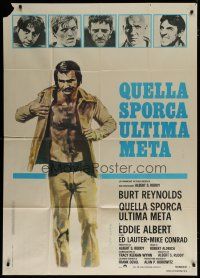 6a867 LONGEST YARD Italian 1p '75 Robert Aldrich prison football sports comedy, Burt Reynolds!