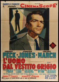 6a876 MAN IN THE GRAY FLANNEL SUIT Italian 1p '56 different Manfredo art of Gregory Peck!
