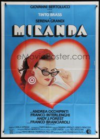 6a887 MIRANDA Italian 1p '85 great Crovato art of sexy Serena Grandi lowering her sunglasses!
