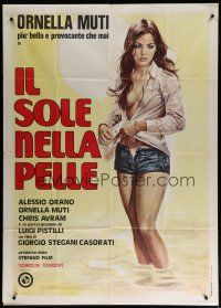 6a960 SUN ON THE SKIN Italian 1p '71 Il sole nella pelle, art of sexy 16 year-old Ornella Muti!