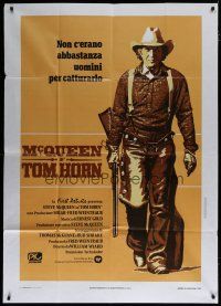 6a973 TOM HORN Italian 1p '80 great full-length image of cowboy Steve McQueen with rifle!