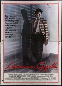 6a006 AMERICAN GIGOLO Italian 2p '80 male prostitute Richard Gere is being framed for murder!