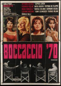 6a022 BOCCACCIO '70 Italian 2p '62 Loren, Ekberg & Schneider + Fellini, De Sica & Visconti!