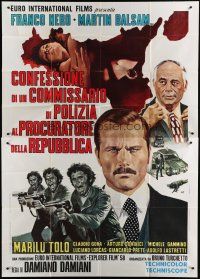 6a037 CONFESSIONS OF A POLICE CAPTAIN Italian 2p '71 Damiano Damiani, Franco Nero, Mos art!
