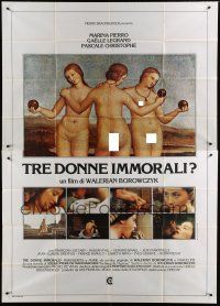 6a081 IMMORAL WOMEN Italian 2p '79 Walerian Borowczyk's Les Heroines du mal, nude artwork!