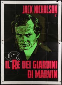 6a094 KING OF MARVIN GARDENS Italian 2p '76 cool different art of Jack Nicholson, Bob Rafelson!