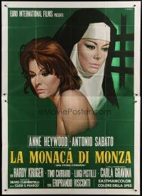 6a097 LADY OF MONZA Italian 2p '69 La Monaca di Monza, Anne Heywood's other love is God, Casaro art