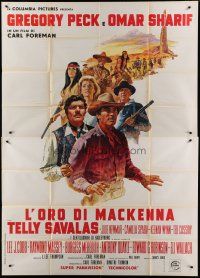 6a111 MacKENNA'S GOLD Italian 2p '69 Gregory Peck, Omar Sharif, Telly Savalas & Julie Newmar!