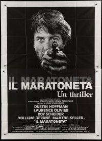 6a120 MARATHON MAN Italian 2p '76 cool image of Dustin Hoffman, John Schlesinger classic thriller!