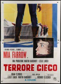 6a156 SEE NO EVIL Italian 2p '71 different art of blind Mia Farrow witnessing murder!