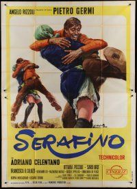 6a157 SERAFINO Italian 2p '68 Averardo Ciriello art of Adriano Celentano hugging his woman!