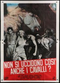 6a172 THEY SHOOT HORSES, DON'T THEY Italian 2p '70 Jane Fonda, completely different Ciriello art!