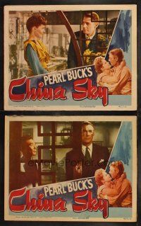6b871 CHINA SKY 2 LCs '45 Randolph Scott w/ Ruth Warrick, Loo, from the story by Pearl S. Buck!