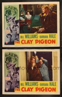 6b872 CLAY PIGEON 2 LCs '49 sexy Barbara Hale and Bill Williams in cool film noir!