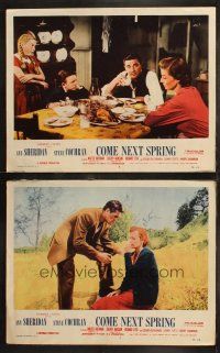 6b876 COME NEXT SPRING 2 LCs '56 great images of gorgeus Ann Sheridan & Steve Cochran, Ricahrd Eyer