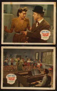 6b880 DANCING MASTERS 2 LCs '43 Stan Laurel w/ Trudy Marshall & wacky Oliver Hardy w/ dancers!
