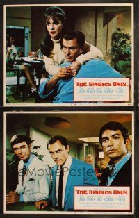 6b892 FOR SINGLES ONLY 2 LCs '68 John Saxon & sexiest Mary Ann Moberly party 24 hours a day!