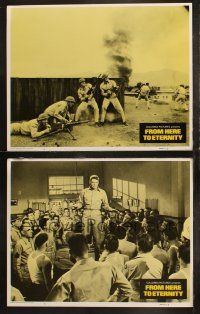 6b896 FROM HERE TO ETERNITY 2 LCs R78 cool images of Burt Lancaster w/ machine gun and on table!