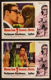 6b899 FUNERAL IN BERLIN 2 LCs '67 Michael Caine kissing, Eva Renzi, directed by Guy Hamilton!