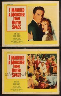 6b912 I MARRIED A MONSTER FROM OUTER SPACE 2 LCs '58 Gloria Talbott, Tom Tryon, sci-fi horror!!
