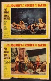 6b918 JOURNEY TO THE CENTER OF THE EARTH 2 LCs '59 Jules Verne, Boone, Mason & Arlene Dahl!