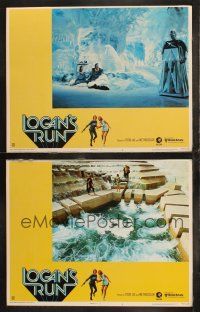6b927 LOGAN'S RUN 2 LCs '76 Michael York & Jenny Agutter w/ Peter Ustinov and wacky Box!