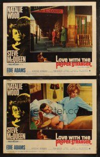 6b929 LOVE WITH THE PROPER STRANGER 2 LCs '64 Natalie Wood & Steve McQueen, sexy Edie Adams!