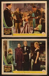 6b935 MARRIAGE IS A PRIVATE AFFAIR 2 LCs '44 both with beautiful young glamorous Lana Turner!