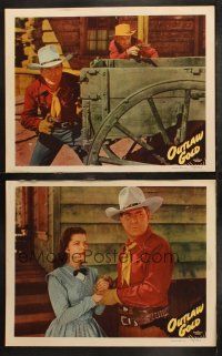 6b950 OUTLAW GOLD 2 LCs '50 tough cowboy Johnny Mack Brown, pretty Jane Adams