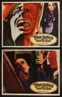 6b984 TERROR-CREATURES FROM THE GRAVE 2 LCs '67 great art and images of sexy Barbara Steele!