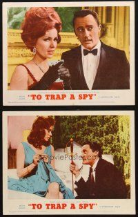 6b989 TO TRAP A SPY 2 LCs '66 cool images of Luciana Paluzzi & Robert Vaughn, The Man from UNCLE!