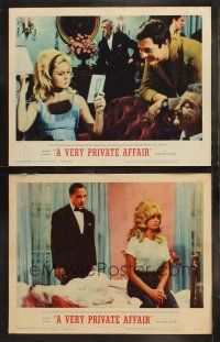 6b992 VERY PRIVATE AFFAIR 2 LCs '62 Louis Malle's Vie Privee, sexy Brigitte Bardot & Mastroianni!
