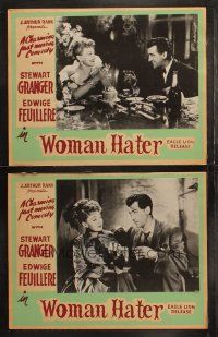 6b997 WOMAN HATER 2 English LCs '49 Stewart Granger & Feuillere hate each other but fall in love!