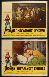 6b842 WOMAN THEY ALMOST LYNCHED 2 LCs R57 Audrey Totter, Brian Donlevy, John Lund & Joan Leslie!