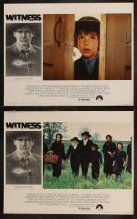 6b576 WITNESS 8 English LCs '85 cop Harrison Ford in Amish country, directed by Peter Weir!