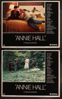 6b031 ANNIE HALL 8 LCs '77 Woody Allen, Diane Keaton & Shelley Duvall, a nervous romance!