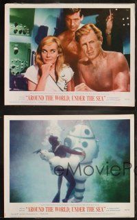 6b034 AROUND THE WORLD UNDER THE SEA 8 LCs '66 Lloyd Bridges, great scuba diving fantasy images!