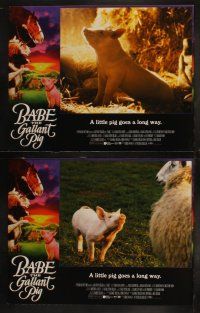 6b042 BABE 8 LCs '95 James Cromwell, classic talking pig comedy, the gallant pig!