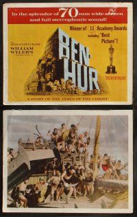 6b052 BEN-HUR 8 int'l LCs R69 Charlton Heston, William Wyler classic religious epic, cool images!