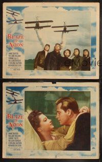 6b774 BLAZE OF NOON 3 LCs '47 circus stunt pilot William Holden & sexy Anne Baxter + Jean Wallace!